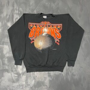 Vintage‎ 1994 NFL Cleveland Browns Sweatshirt Mens Medium Black 1994 Spectator